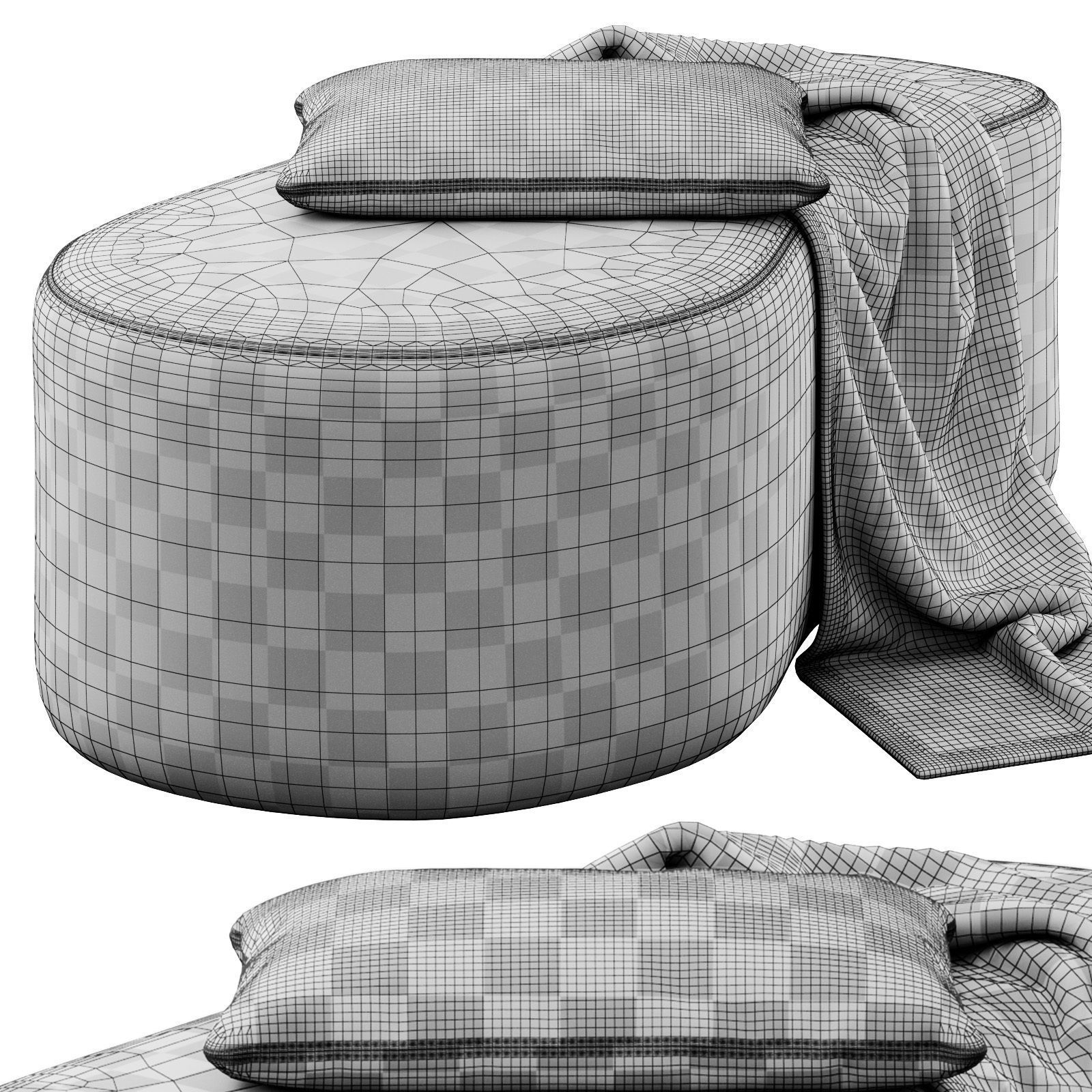 Dot to pouf by Sintesi 3D model_4