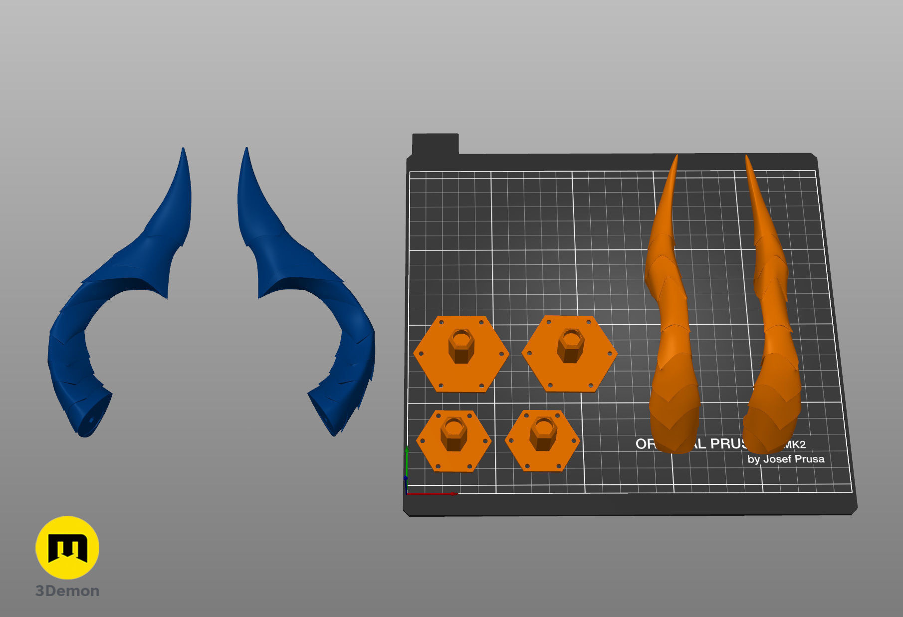 Bubis Horns - Virtual Youtuber 3D print model_7