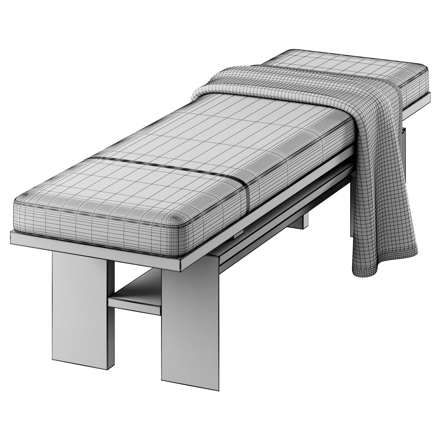 Bench by Barbara Barry 3D model_11