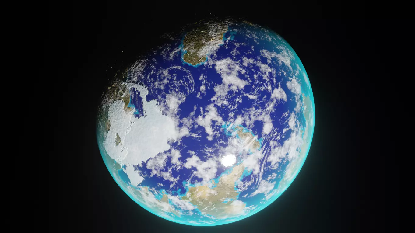 Earth Unleashed- A Hyper-Realistic 3D Model of Earth Low-poly 3D model_0