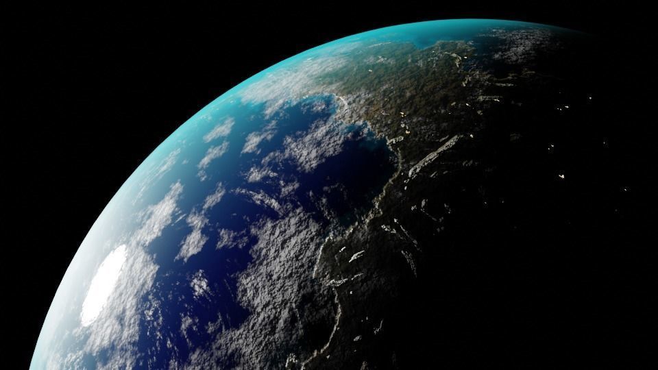Earth Unleashed- A Hyper-Realistic 3D Model of Earth Low-poly 3D model_8