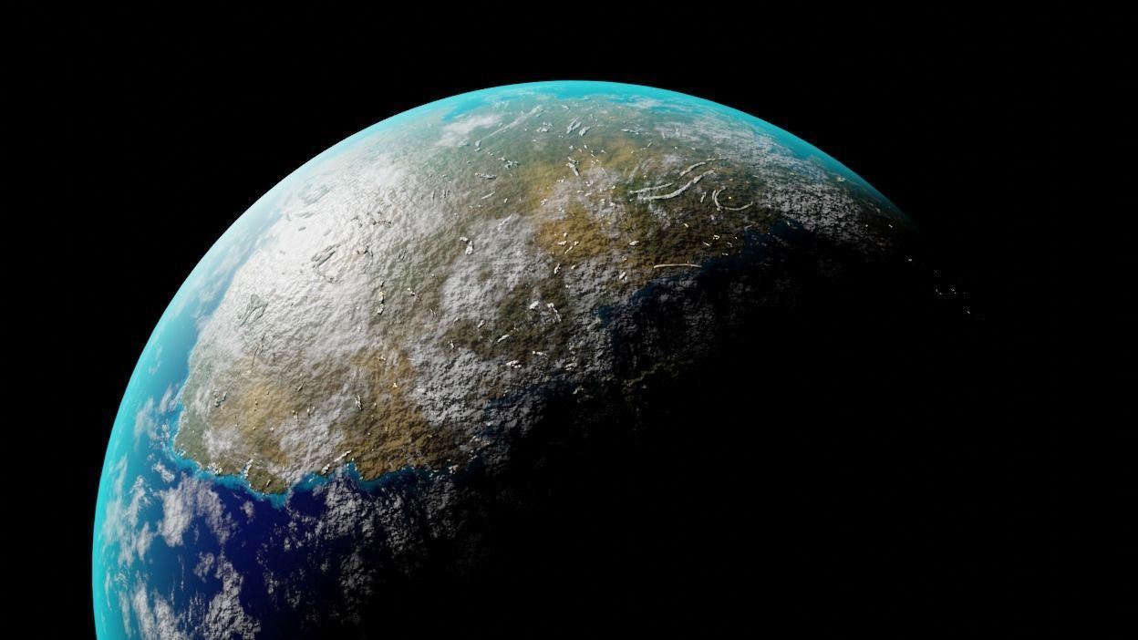 Earth Unleashed- A Hyper-Realistic 3D Model of Earth Low-poly 3D model_2