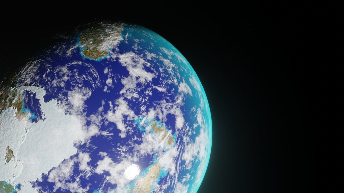 Earth Unleashed- A Hyper-Realistic 3D Model of Earth Low-poly 3D model_10