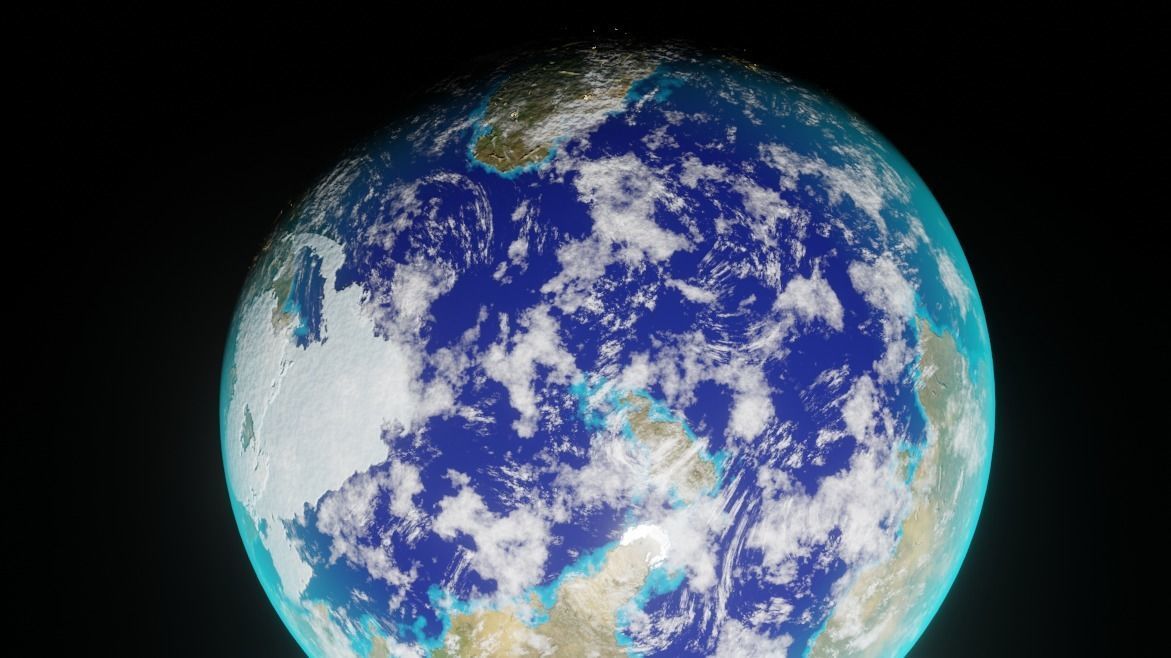 Earth Unleashed- A Hyper-Realistic 3D Model of Earth Low-poly 3D model_9