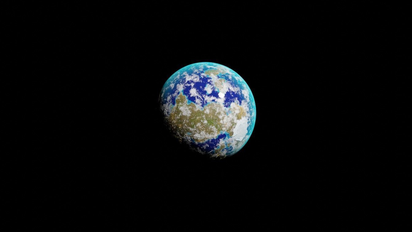 Earth Unleashed- A Hyper-Realistic 3D Model of Earth Low-poly 3D model_3