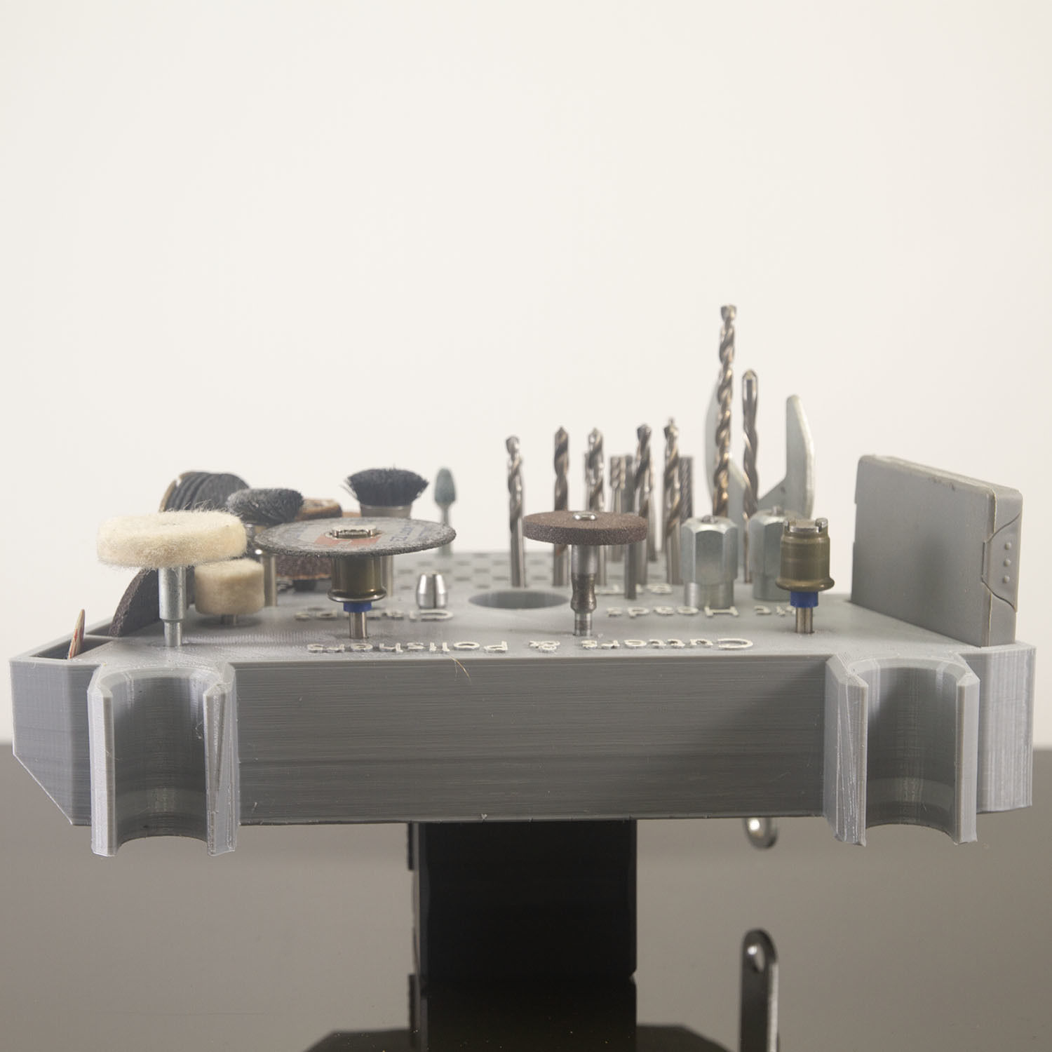 Dremel Drill Press Rotary Tool Workstation Bit Container Free 3D print model_3