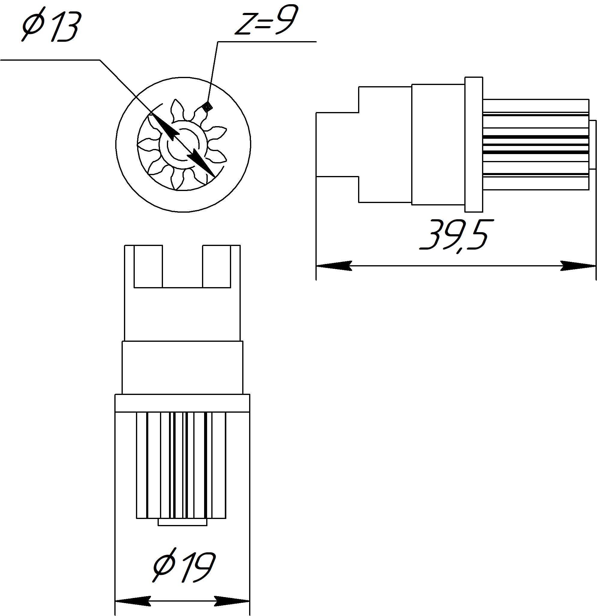 Gear z9 h39 3D print model_1