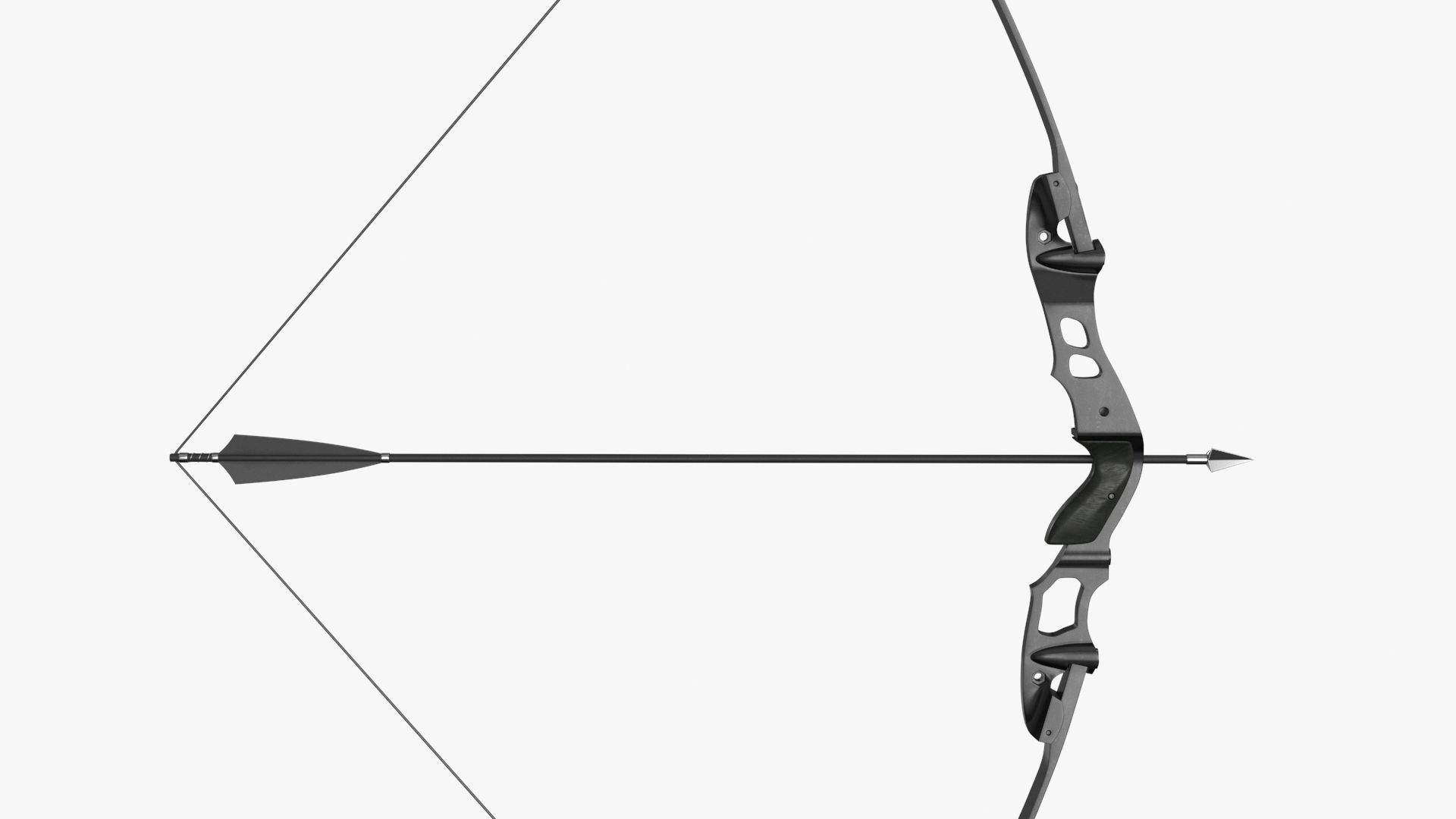 Bow With Quiver and Arrow 3D Model Collection_7