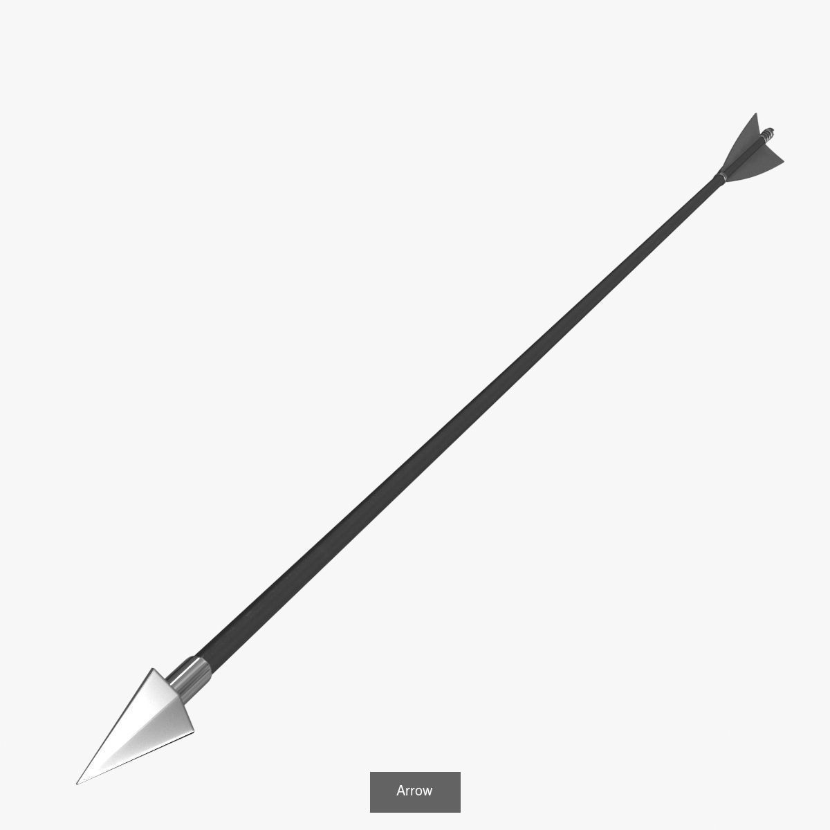 Bow With Quiver and Arrow 3D Model Collection_5