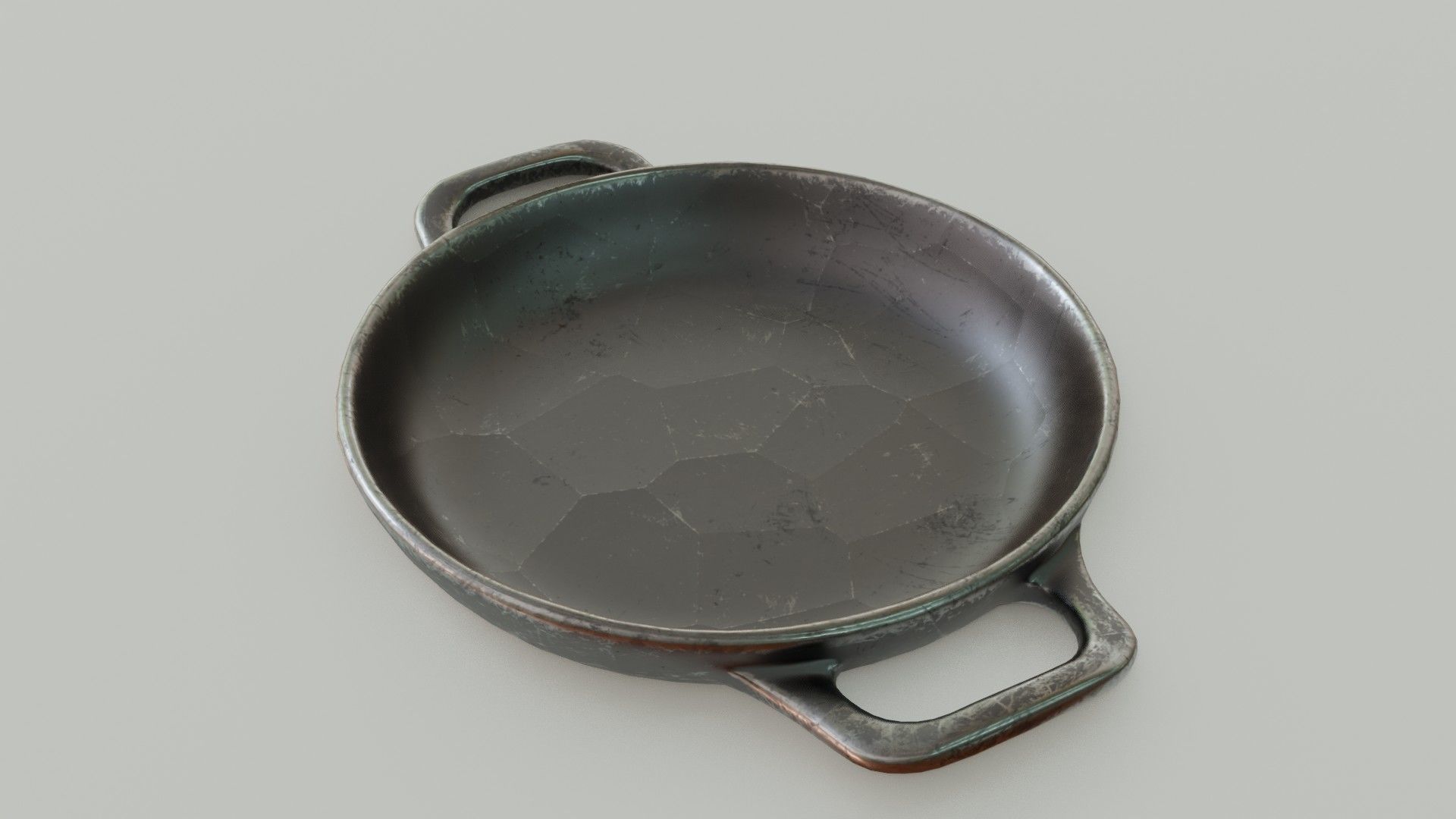 Kitchenware stewing pan wok 3D Low-poly 3D model_16