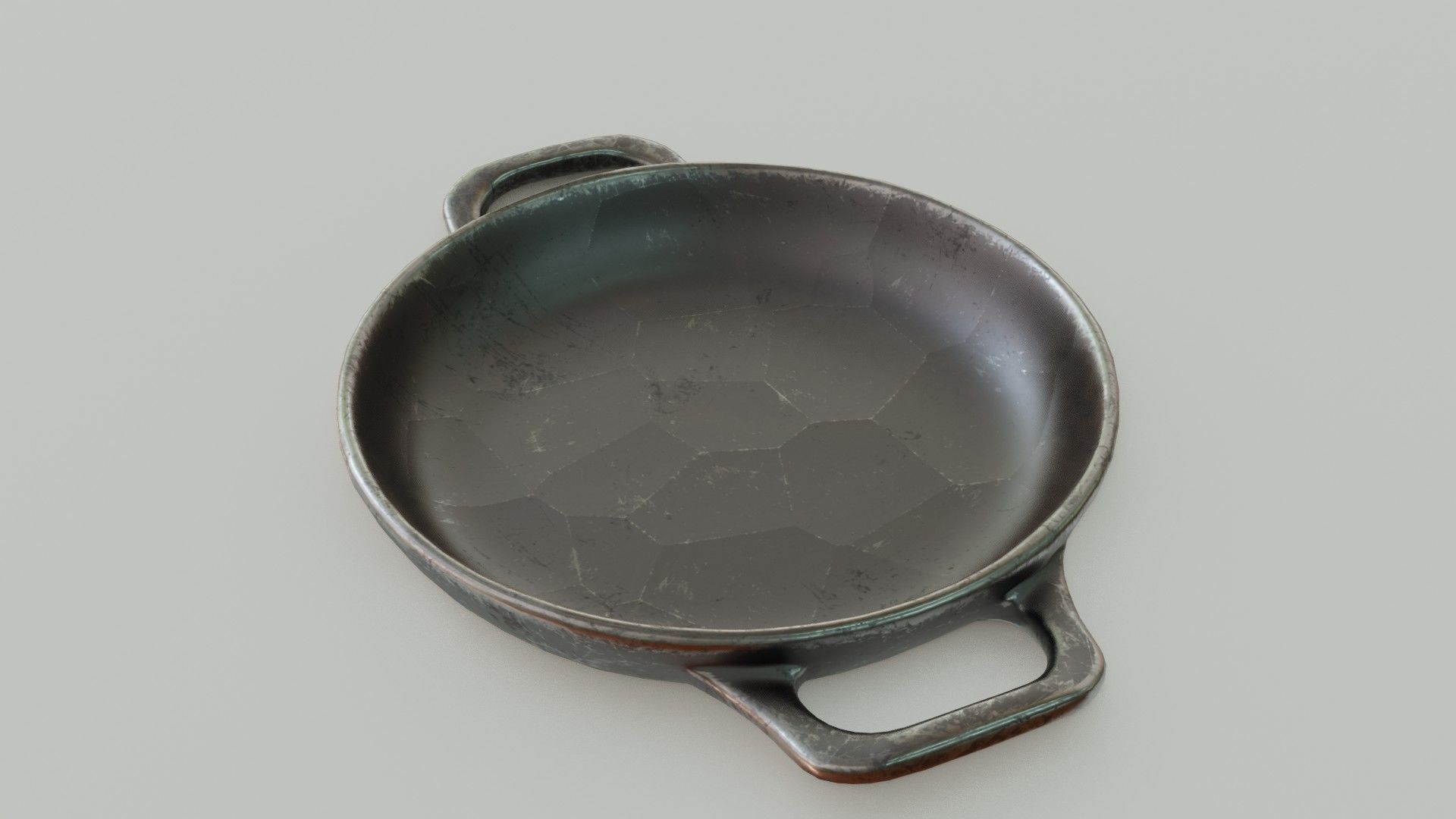 Kitchenware stewing pan wok 3D Low-poly 3D model_23