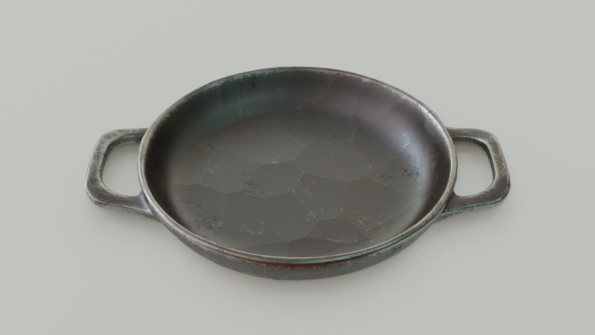 Kitchenware stewing pan wok 3D Low-poly 3D model_11