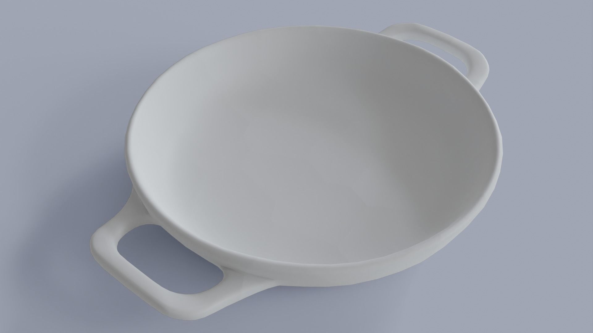 Kitchenware stewing pan wok 3D Low-poly 3D model_4