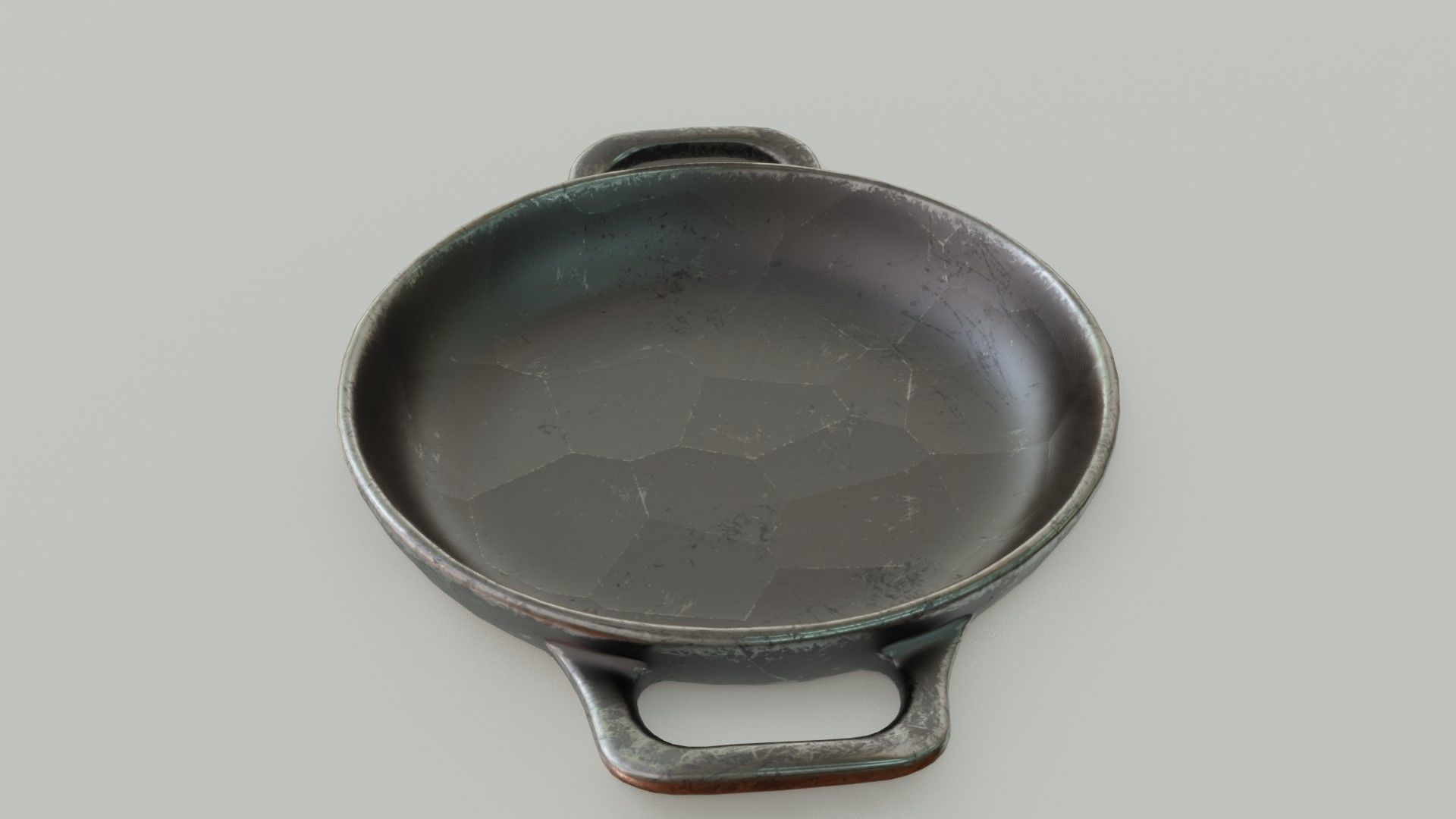 Kitchenware stewing pan wok 3D Low-poly 3D model_15