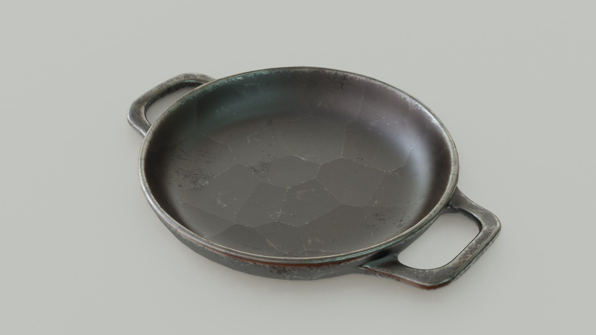 Kitchenware stewing pan wok 3D Low-poly 3D model_24