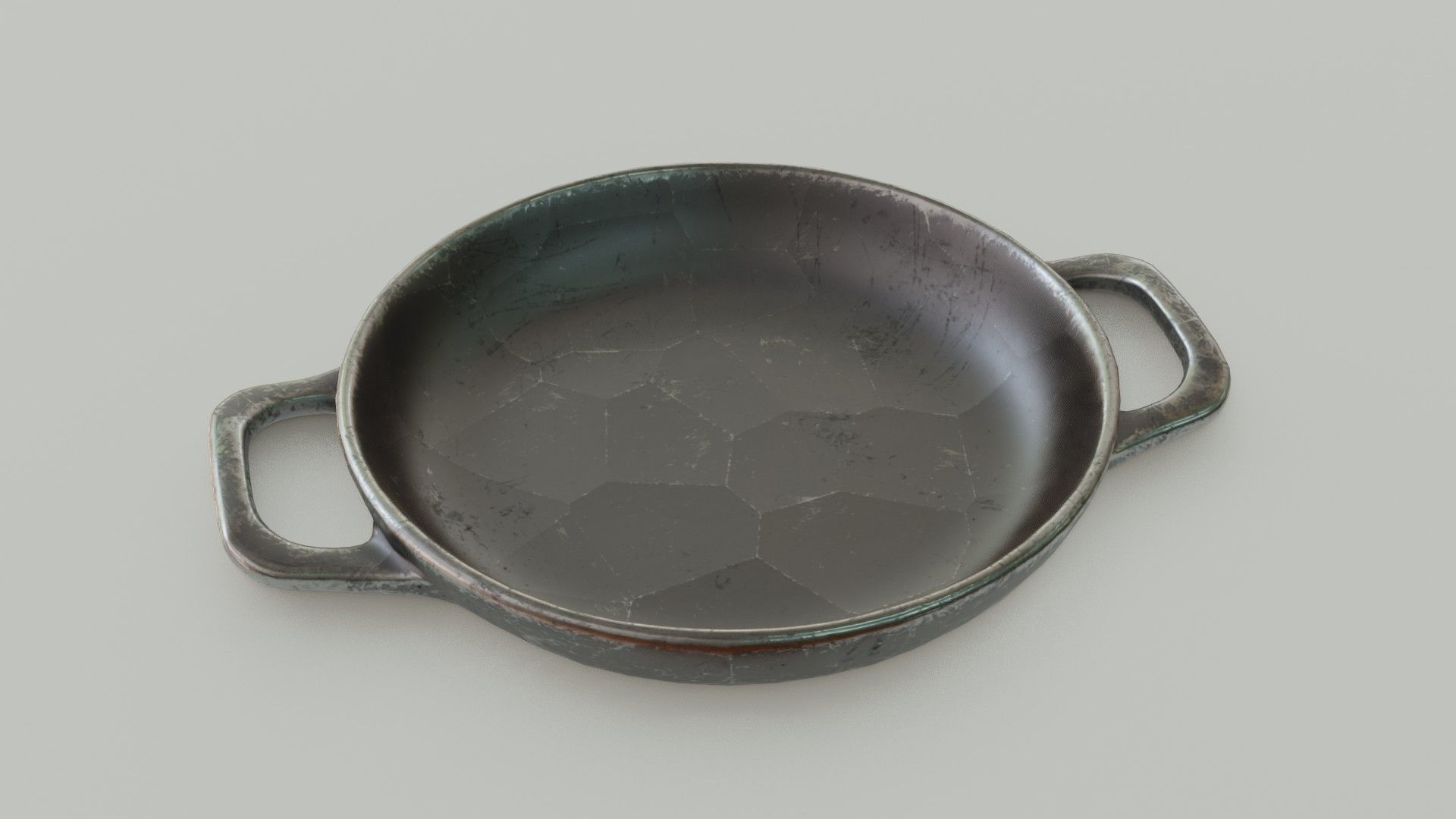 Kitchenware stewing pan wok 3D Low-poly 3D model_19