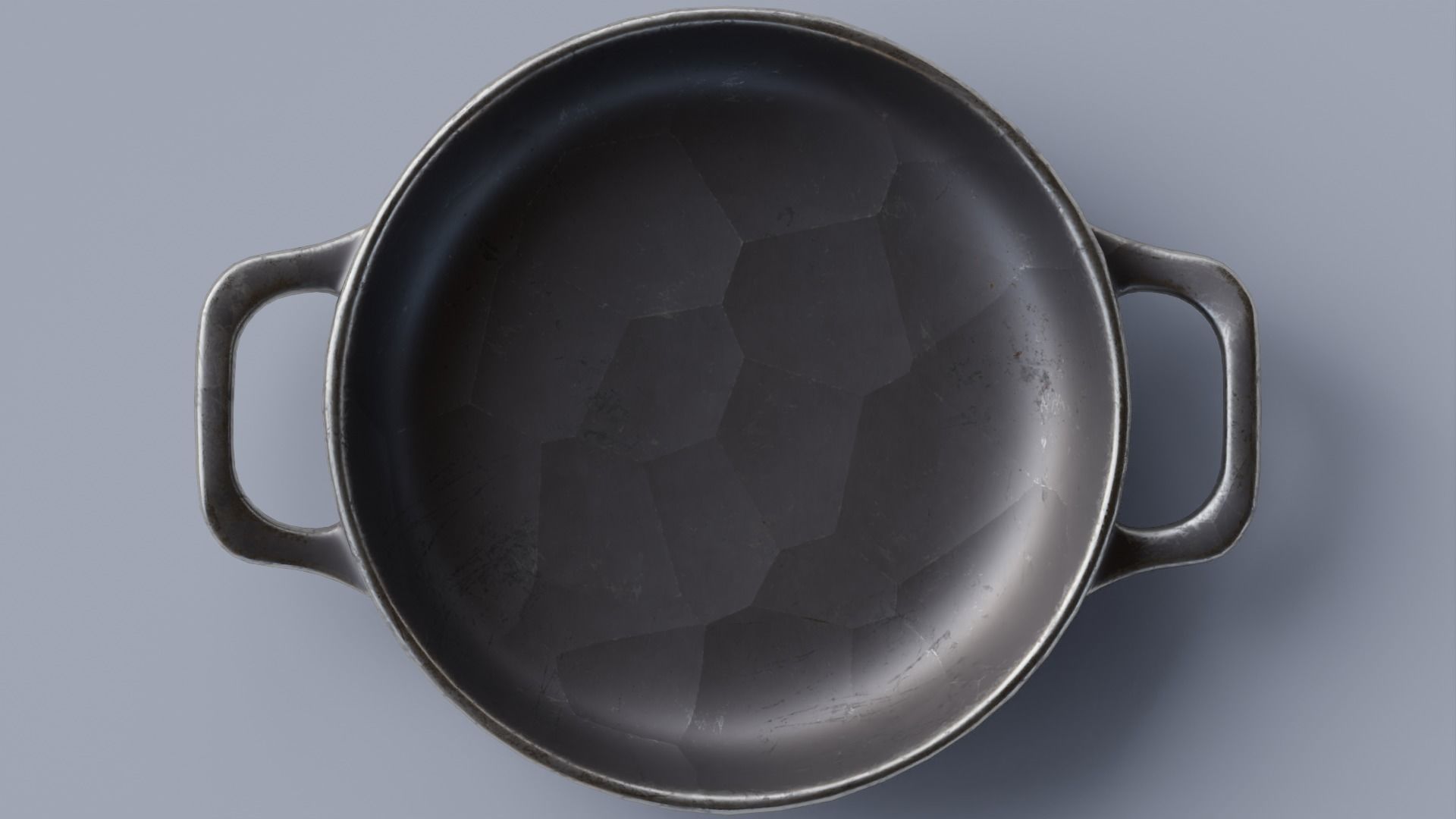 Kitchenware stewing pan wok 3D Low-poly 3D model_6