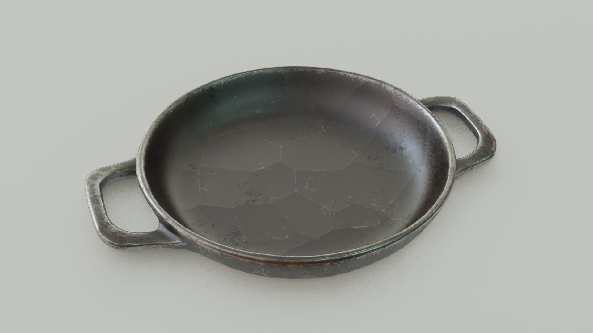 Kitchenware stewing pan wok 3D Low-poly 3D model_12