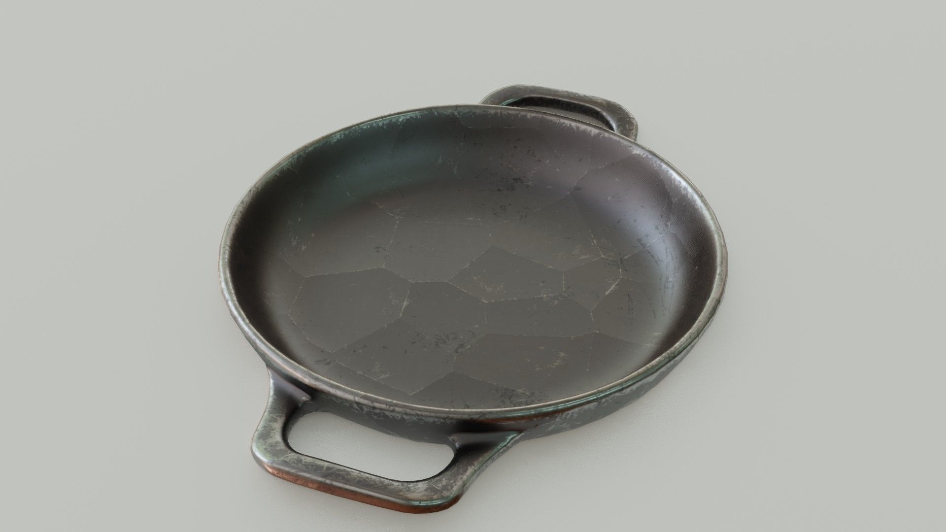 Kitchenware stewing pan wok 3D Low-poly 3D model_14