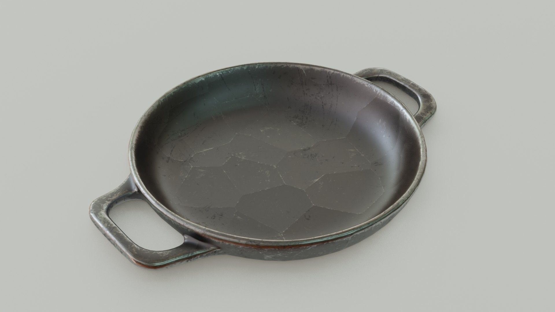 Kitchenware stewing pan wok 3D Low-poly 3D model_20