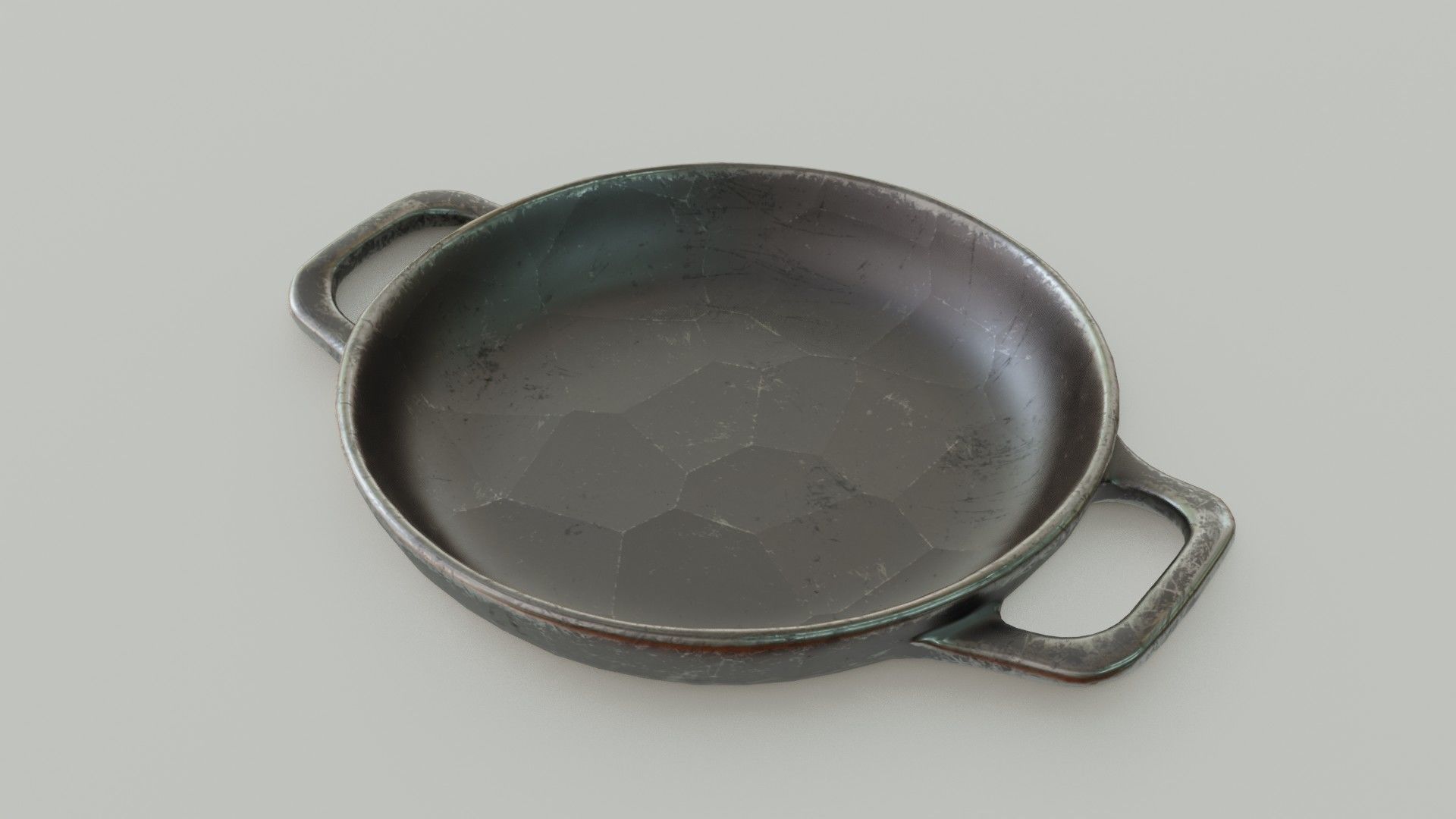 Kitchenware stewing pan wok 3D Low-poly 3D model_17