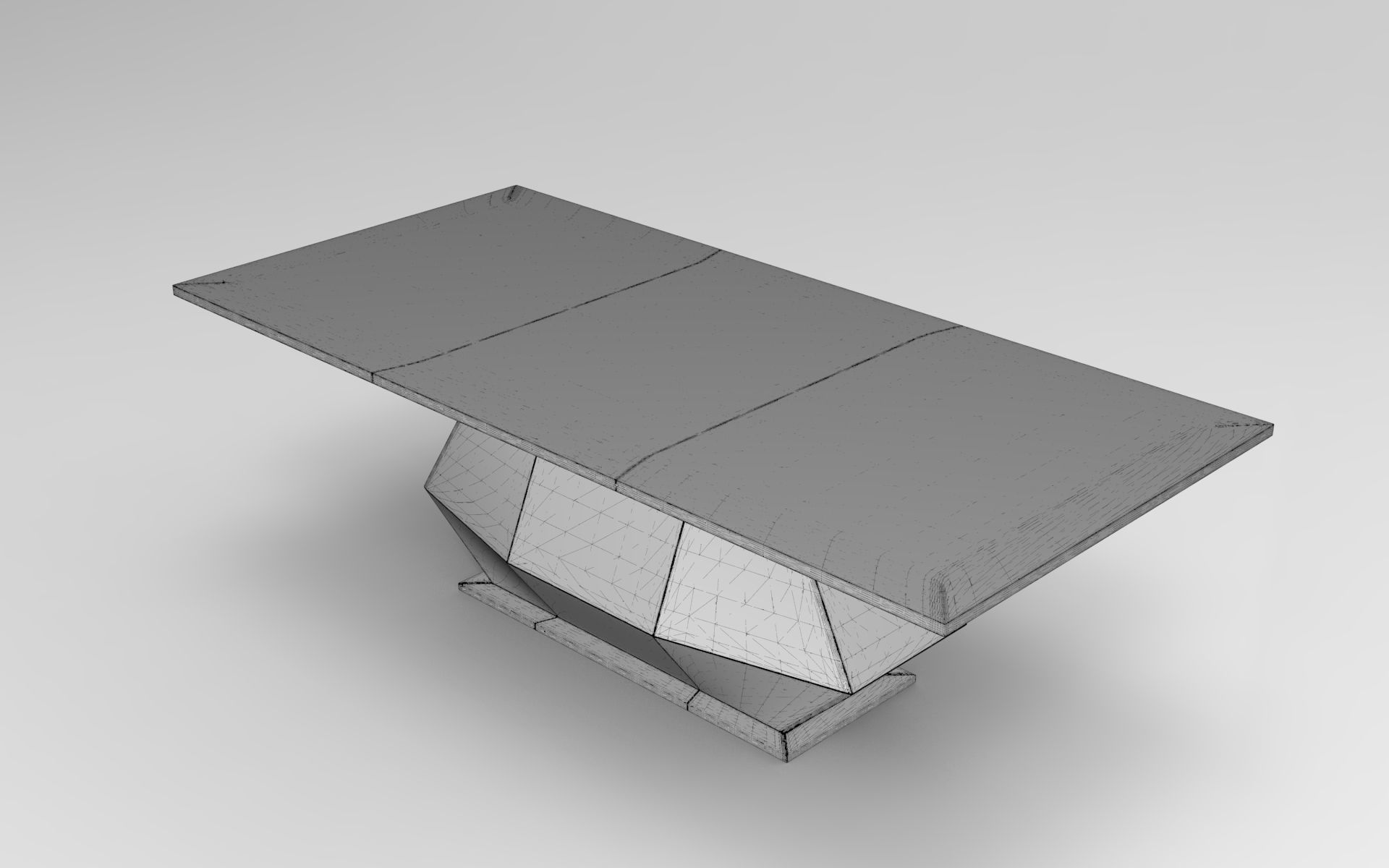 Santiago Dining Table Low-poly 3D model_6