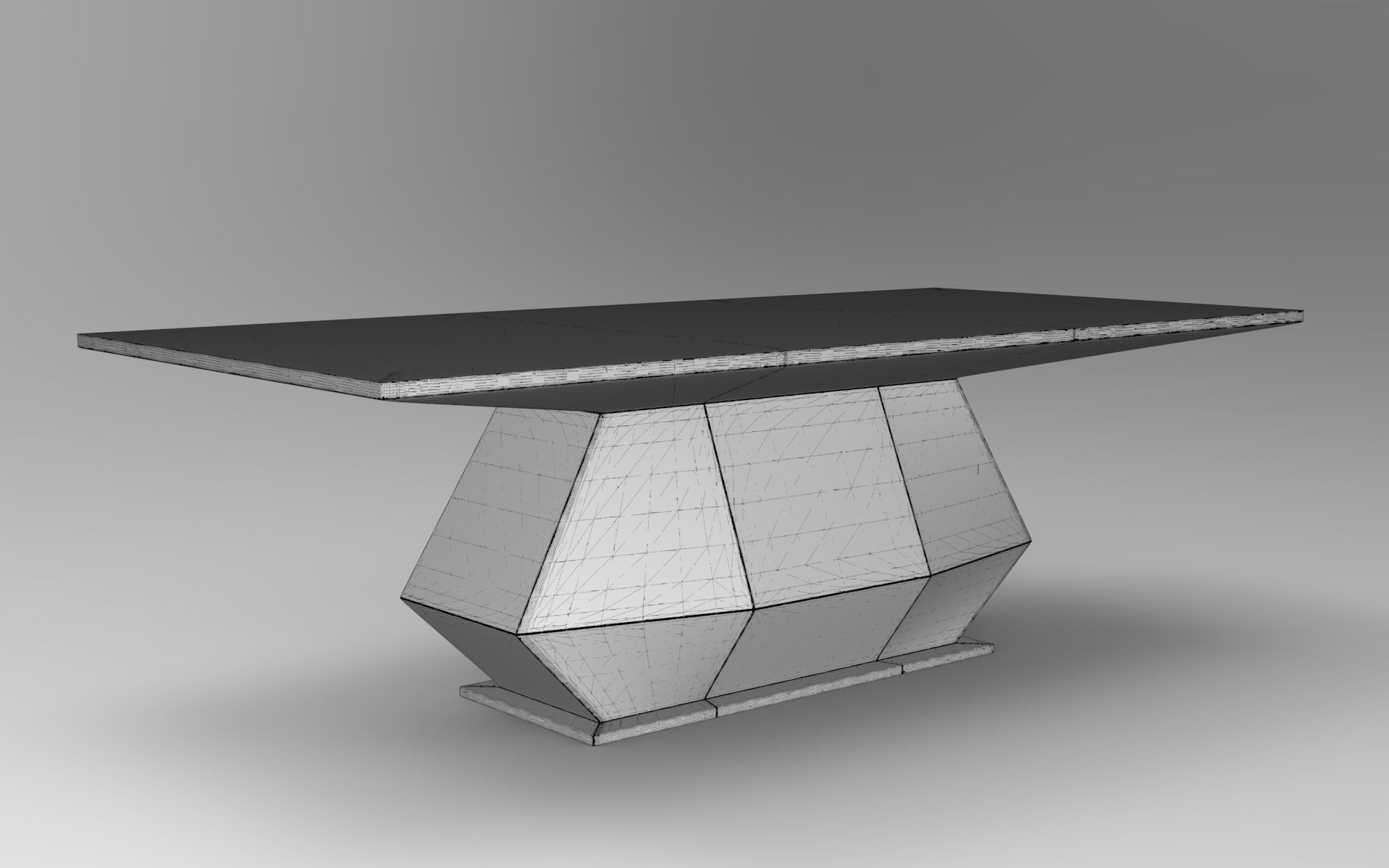 Santiago Dining Table Low-poly 3D model_5