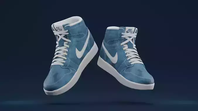 Air Jordan Nike shoes - 04 Low-poly 3D model