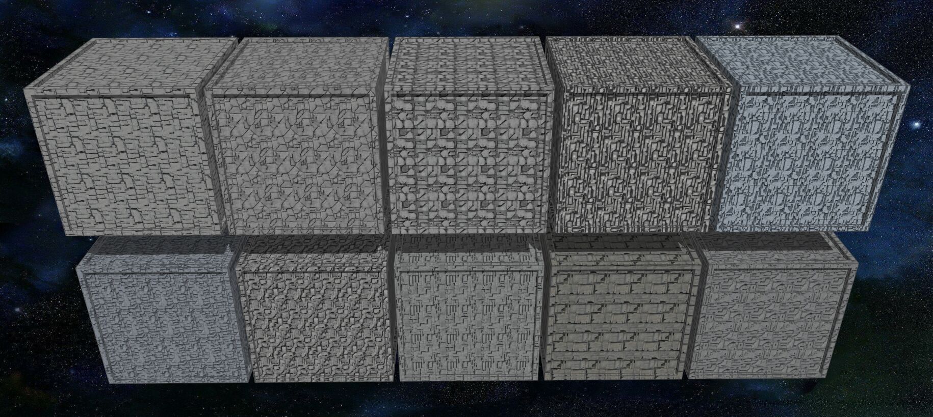 20 Seamless Sci-fi Panels - Deep Shadows Texture_2