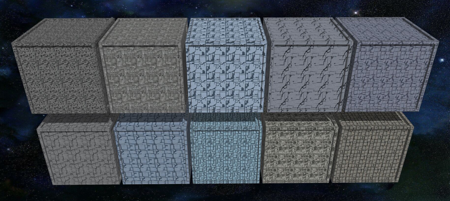 20 Seamless Sci-fi Panels - Deep Shadows Texture_1