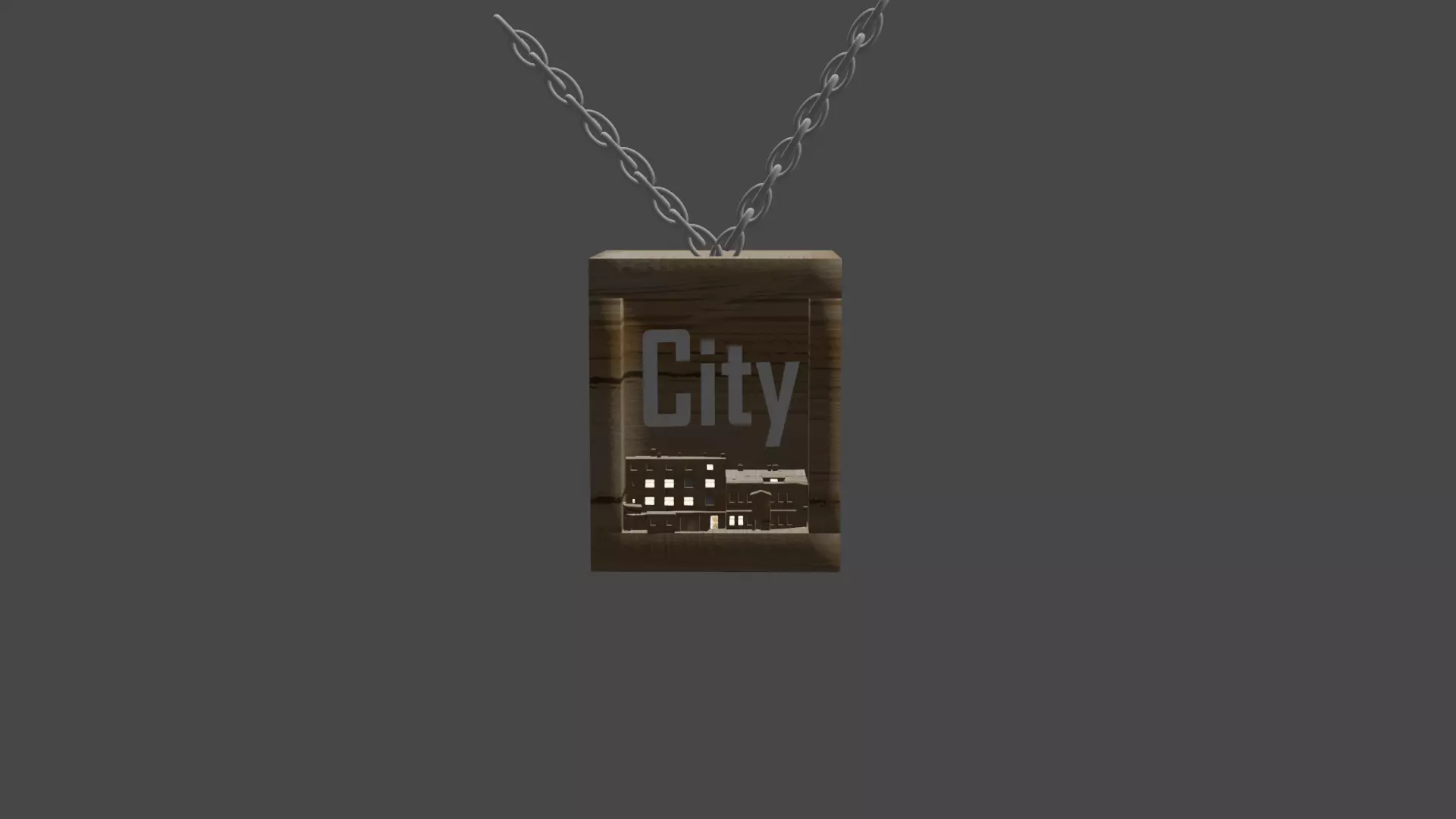 Mexican City pendent Low-poly 3D model