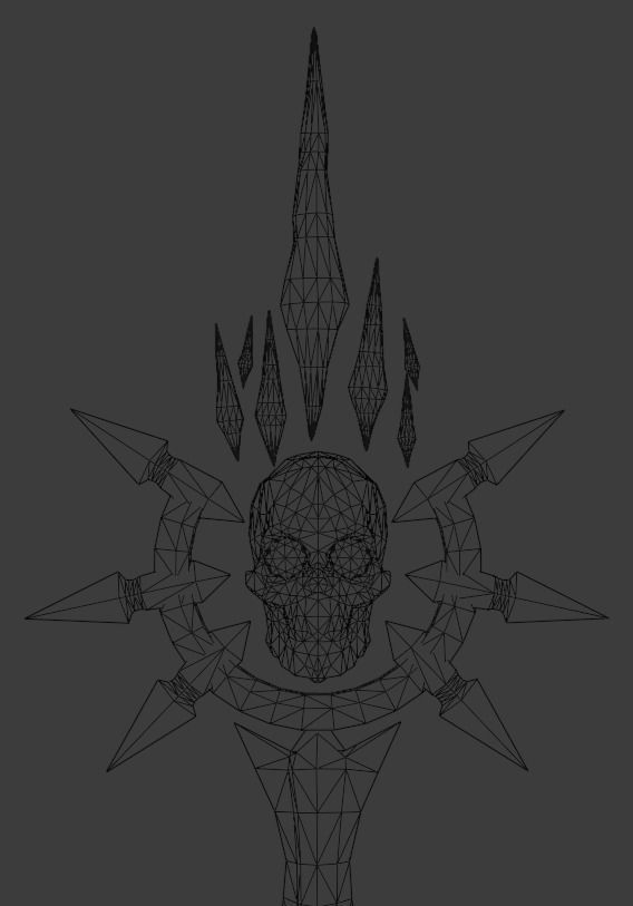 Necromancer Staff 01 Low-poly 3D model_5