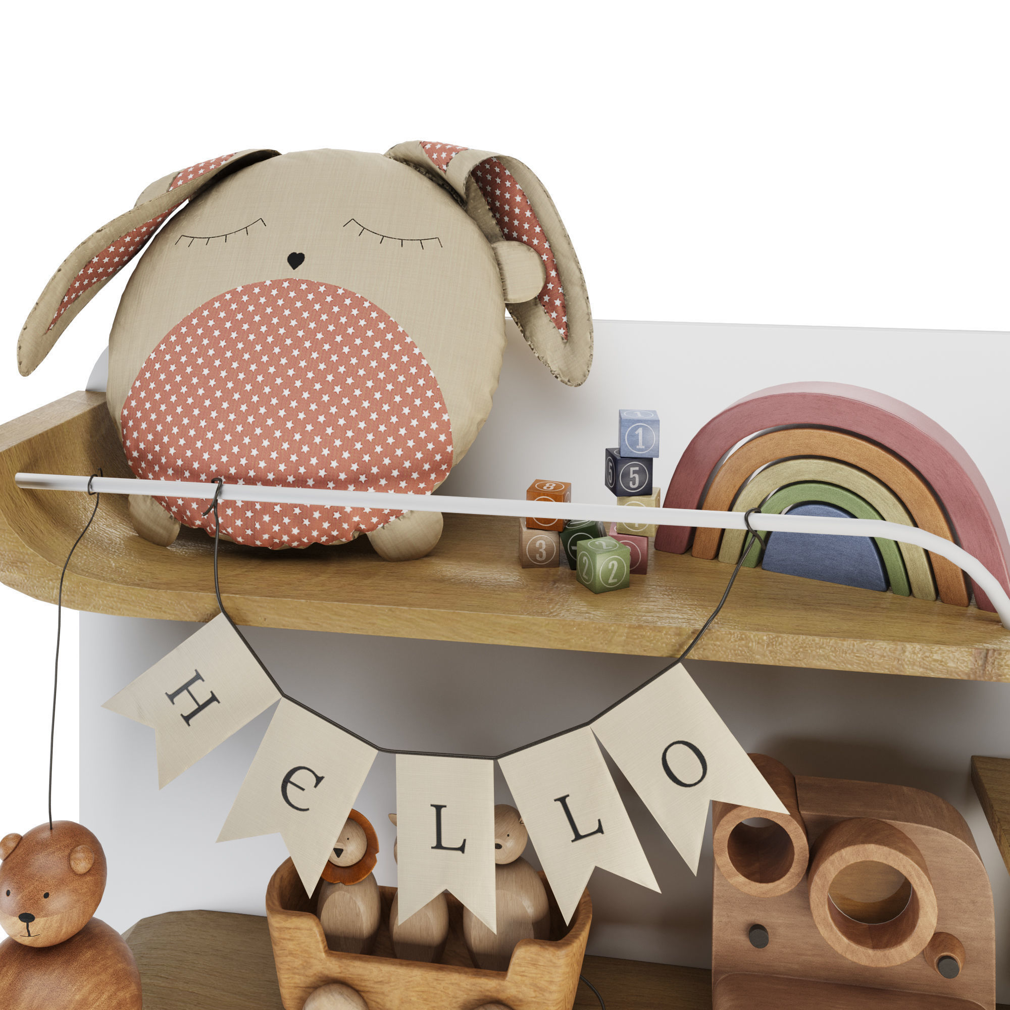 Kids Room Set 01 3D model_2