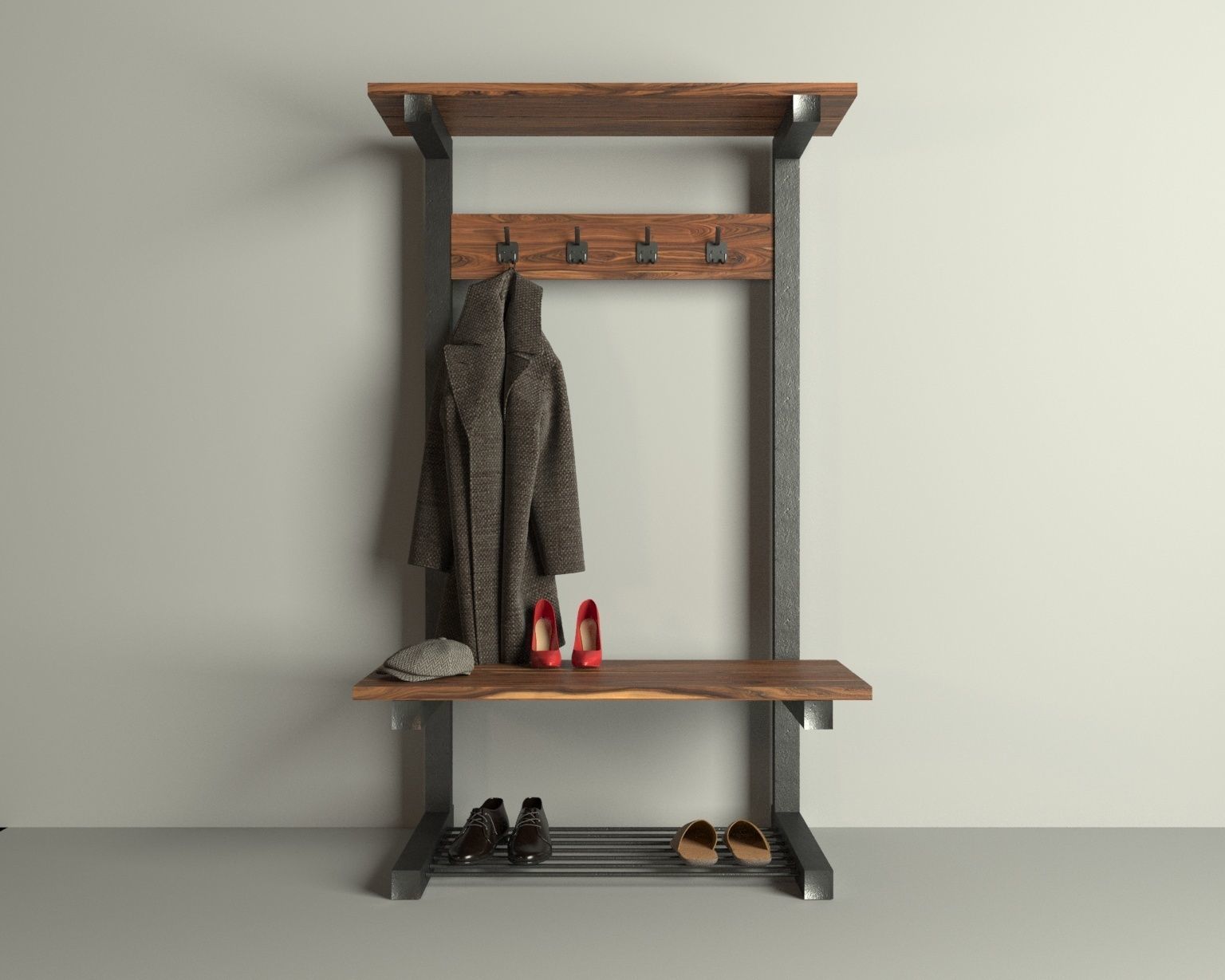 Coat hanger 3D model_1