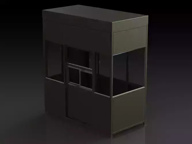 Portable Toll Booth Free 3D model