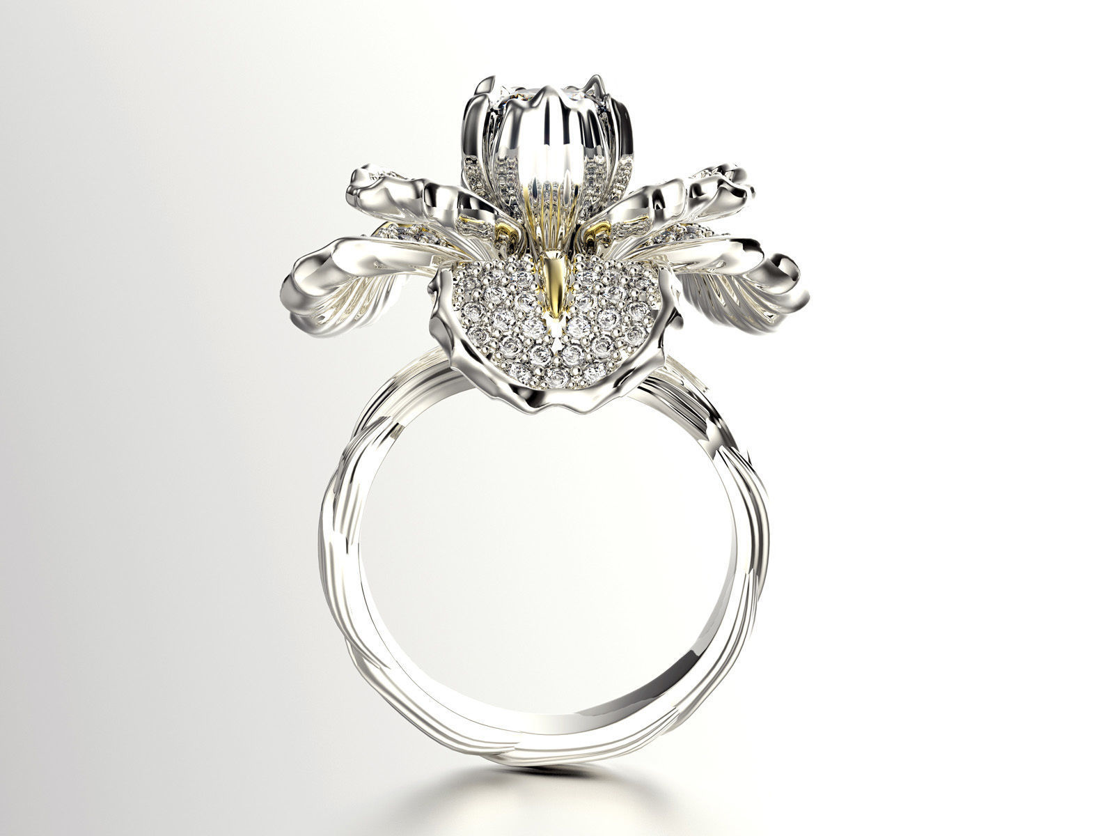 Iris fashion ring 0004 3D print model_2