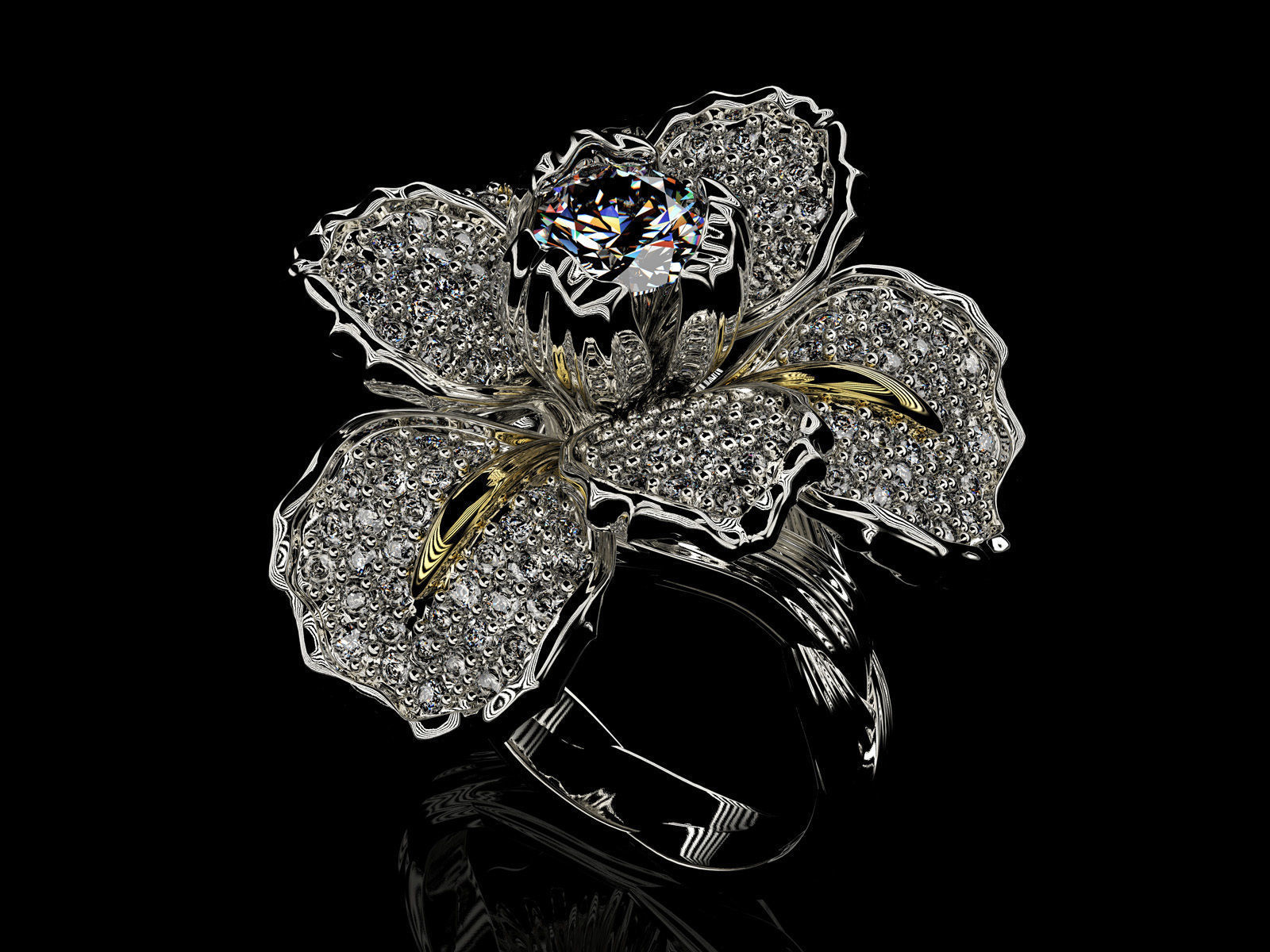 Iris fashion ring 0004 3D print model_6