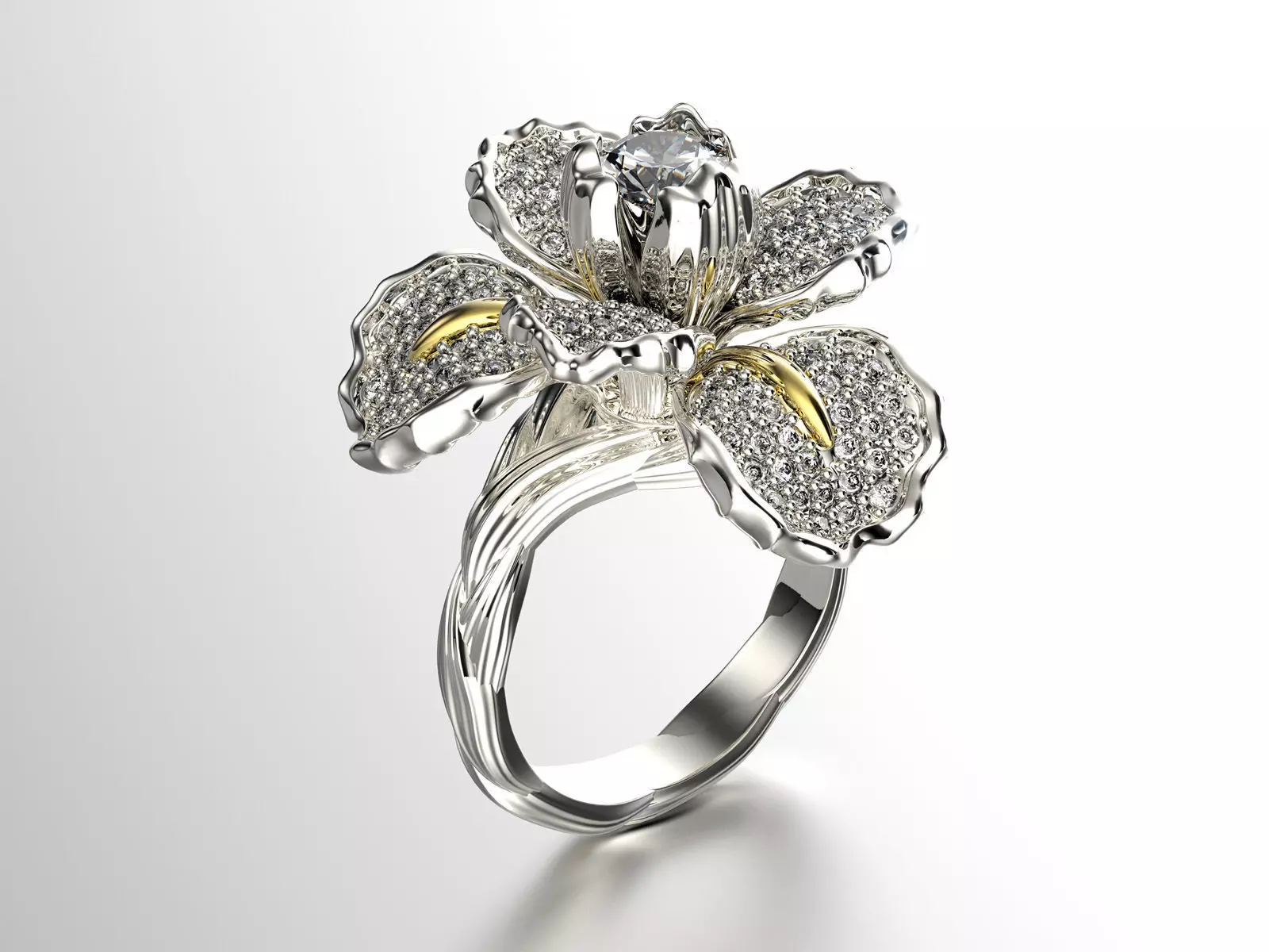 Iris fashion ring 0004 3D print model_0