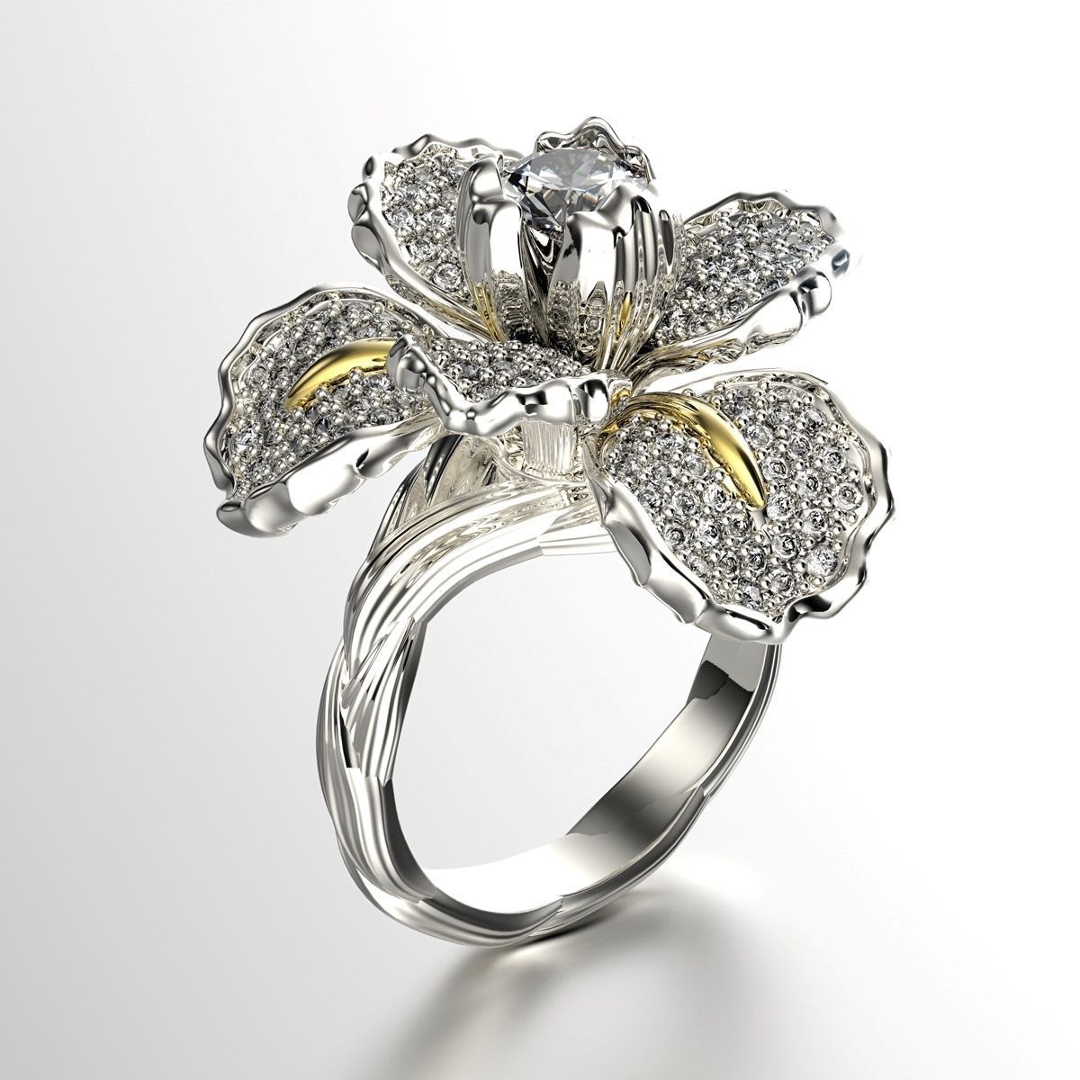 Iris fashion ring 0004 3D print model_1