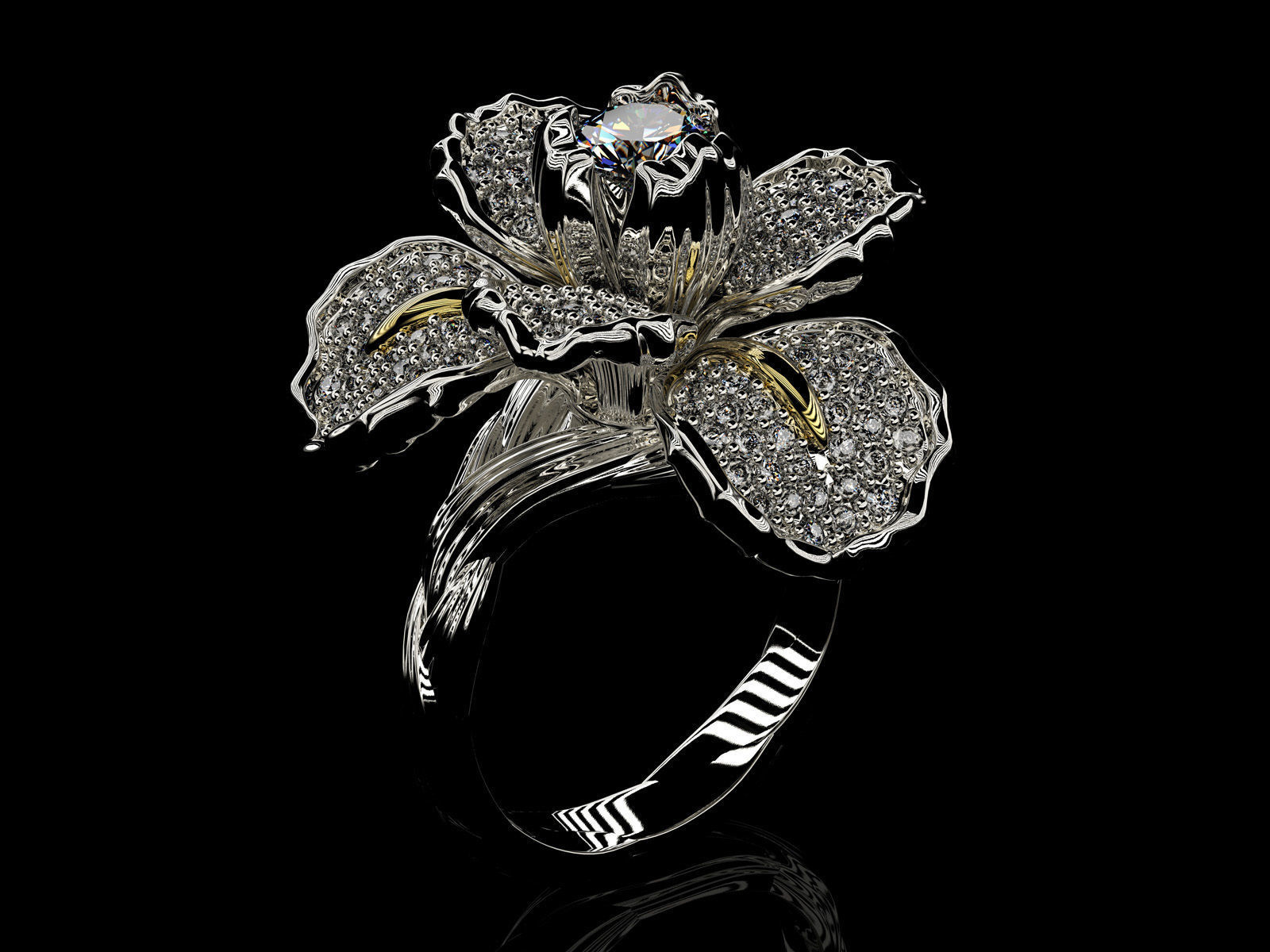 Iris fashion ring 0004 3D print model_7