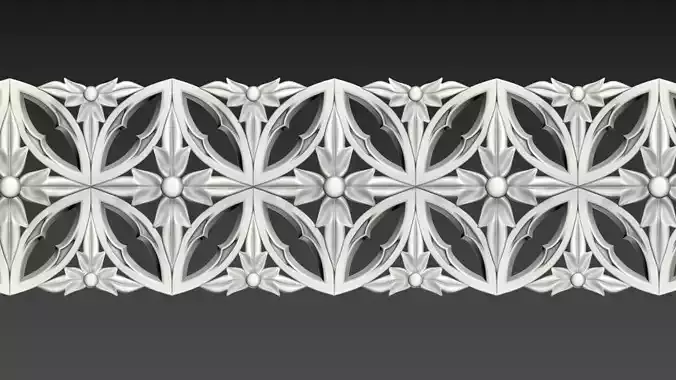 Gothic seamless ornament 01 3D print model
