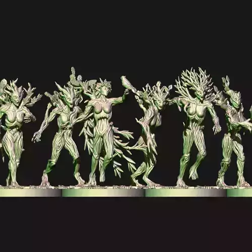 Wood elf Dryad Unit 3D print model