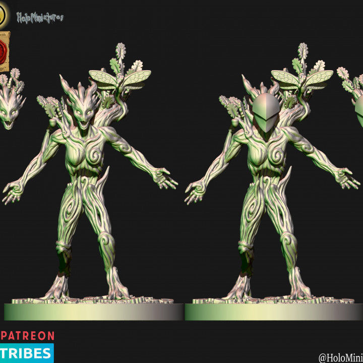 Wood elf Dryad Unit 3D print model_6