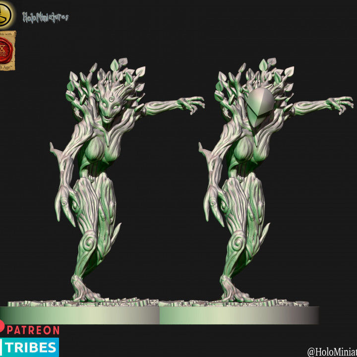 Wood elf Dryad Unit 3D print model_4