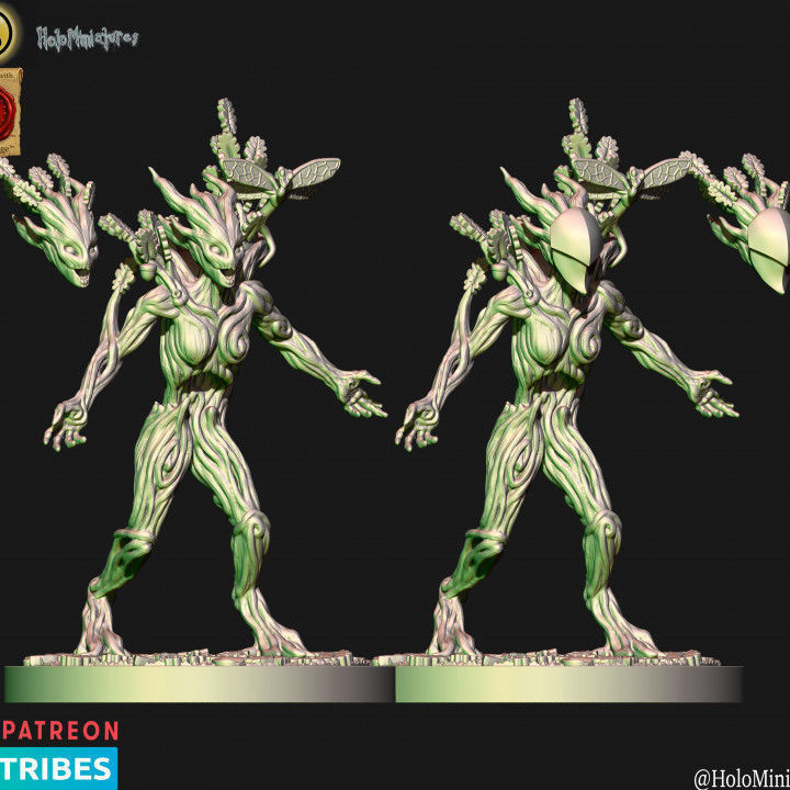 Wood elf Dryad Unit 3D print model_12