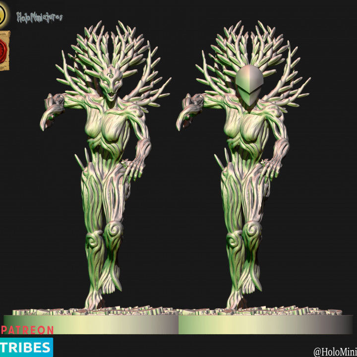 Wood elf Dryad Unit 3D print model_13