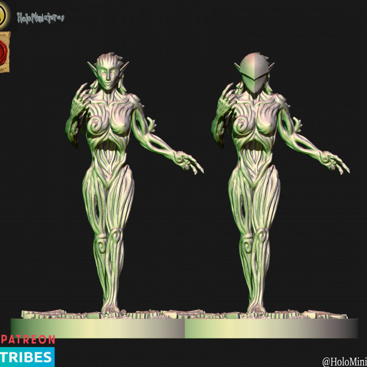 Wood elf Dryad Unit 3D print model_9