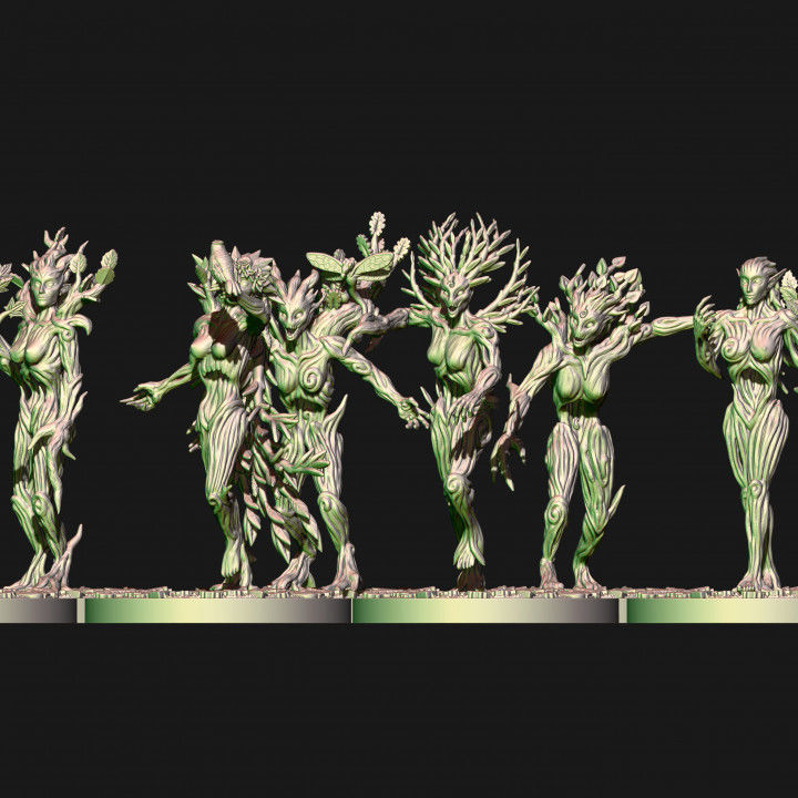 Wood elf Dryad Unit 3D print model_1