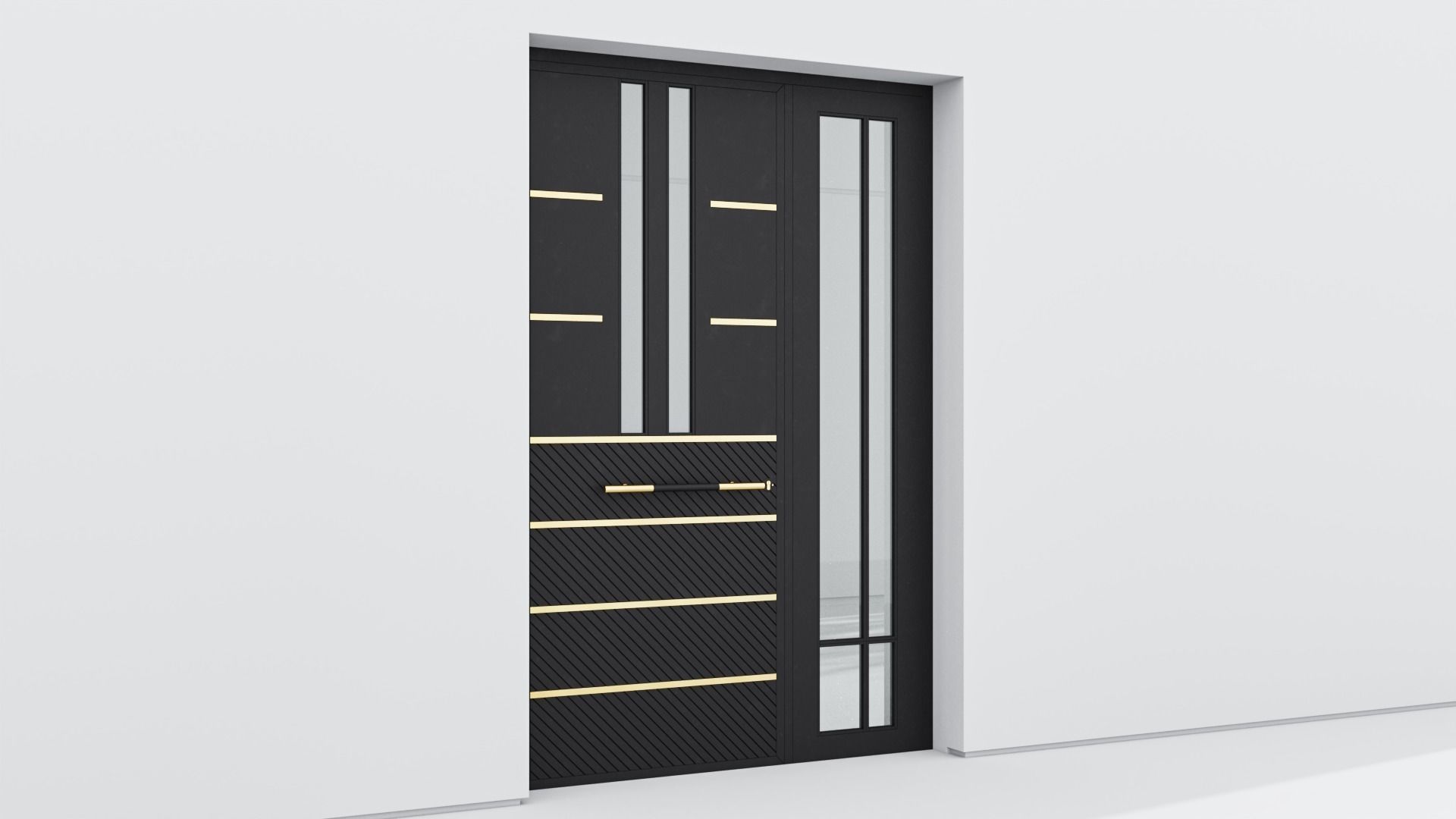 Aluminium door 290 3D model_3