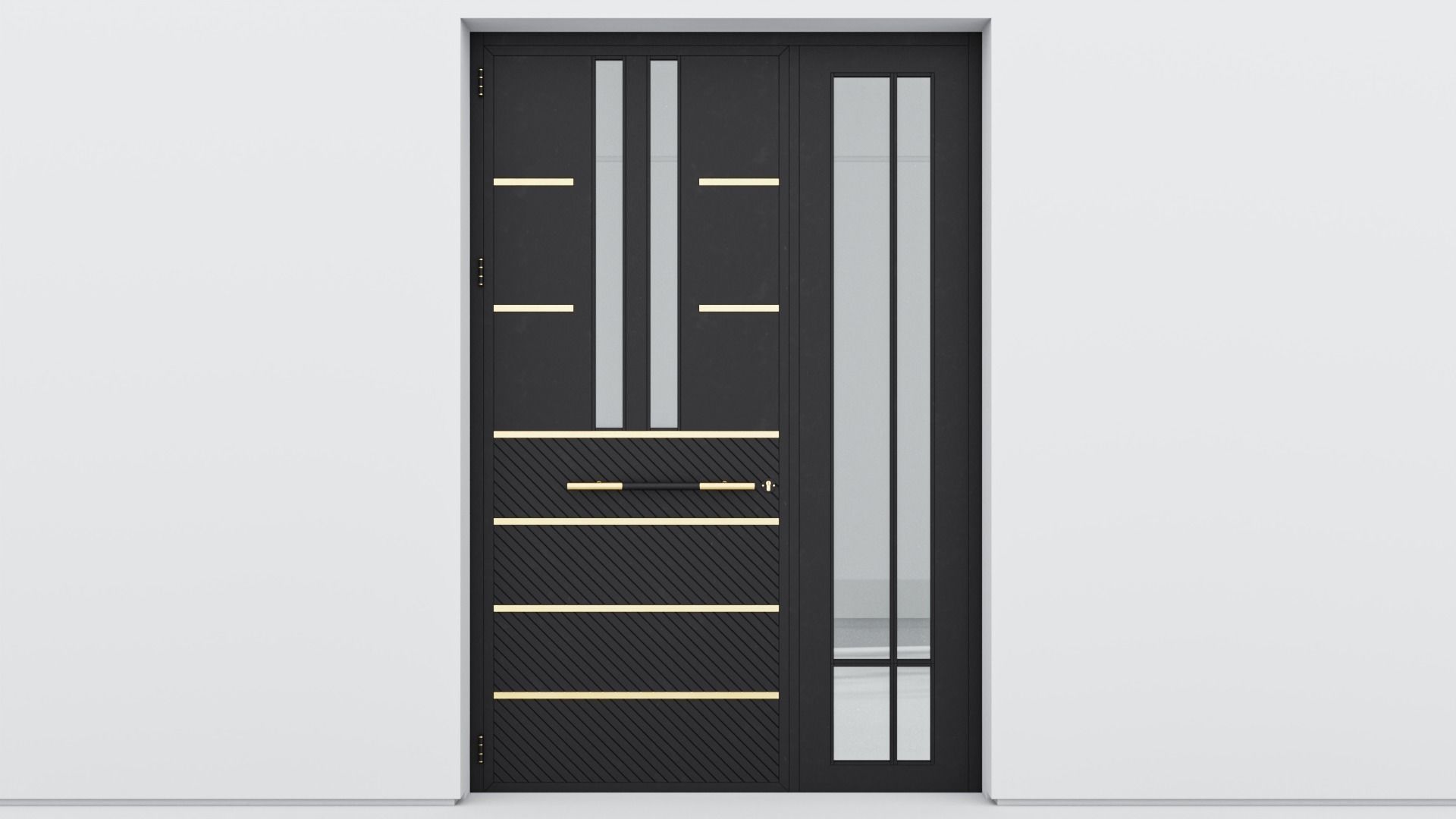 Aluminium door 290 3D model_1